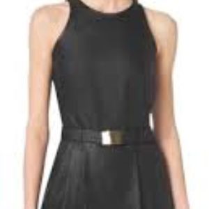 Michael Kors Faux Leather Perforated Dress Size 0